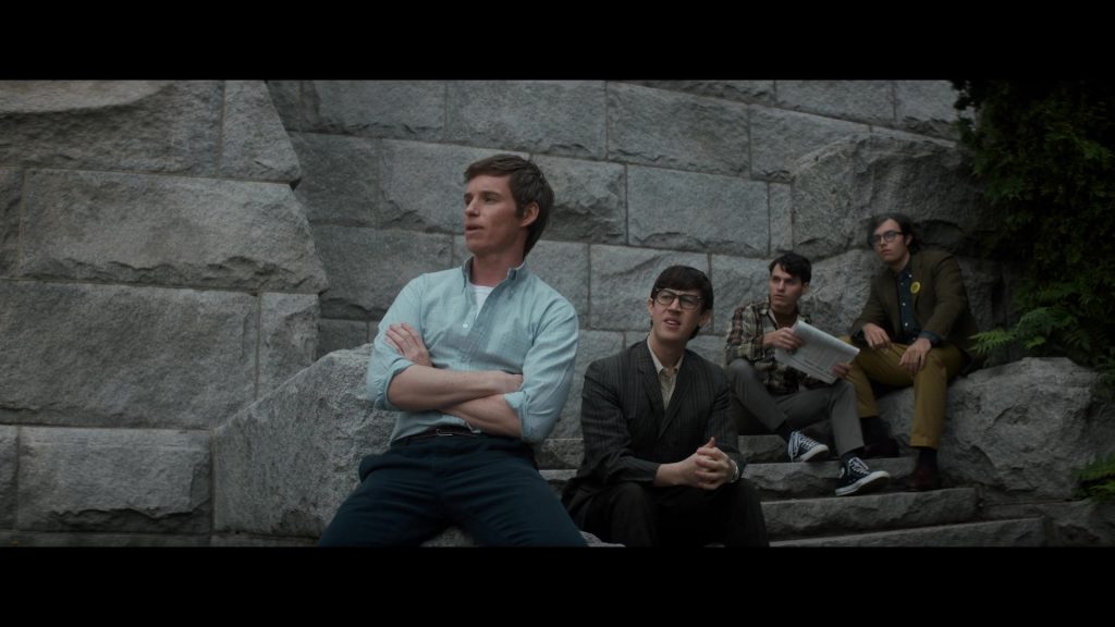 Converse Black Hitop Shoes in The Trial of the Chicago 7 (2020) (Image 1)