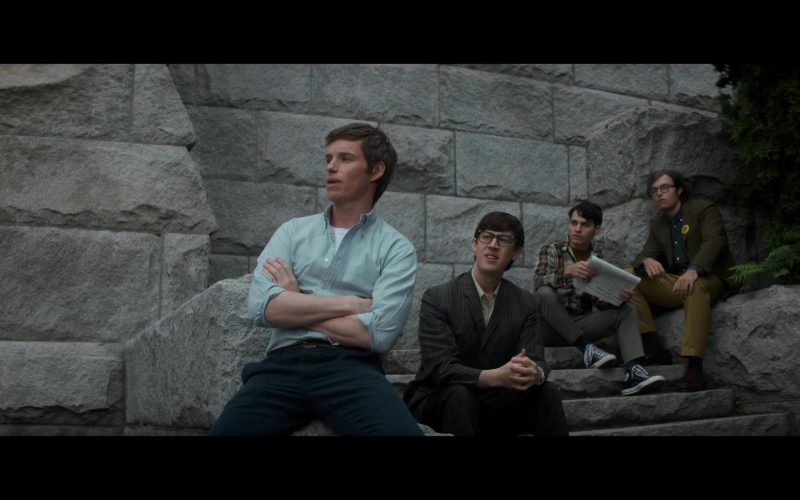 Converse Black Hitop Shoes in The Trial of the Chicago 7 (2020) (Image 1)