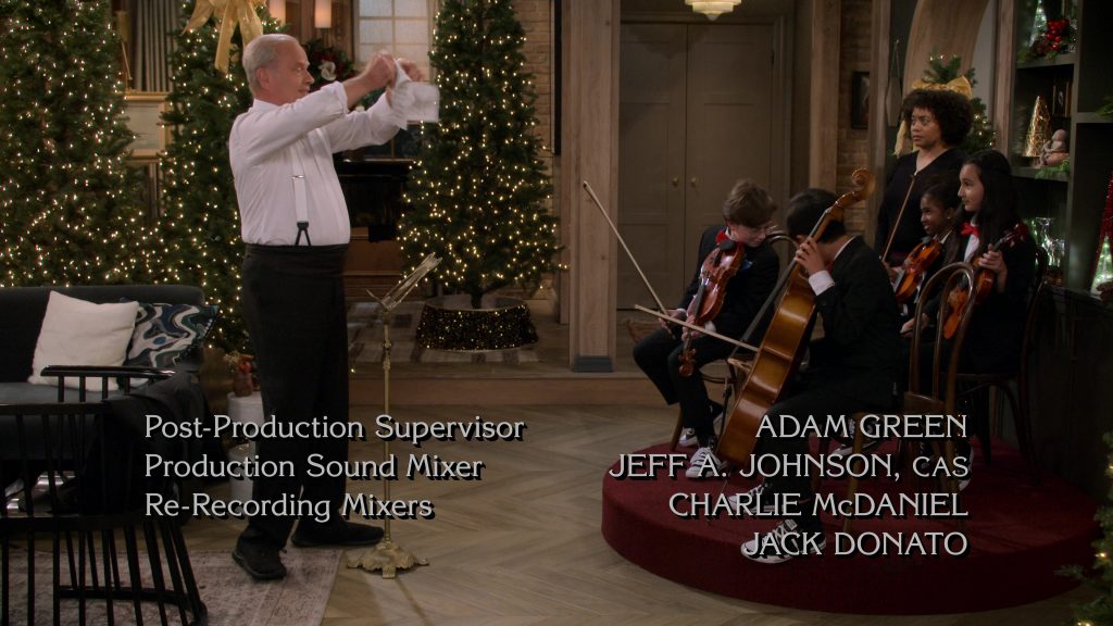 Converse Black Shoes in Frasier S01E10 “Reindeer Games” (2023) (Image 3)