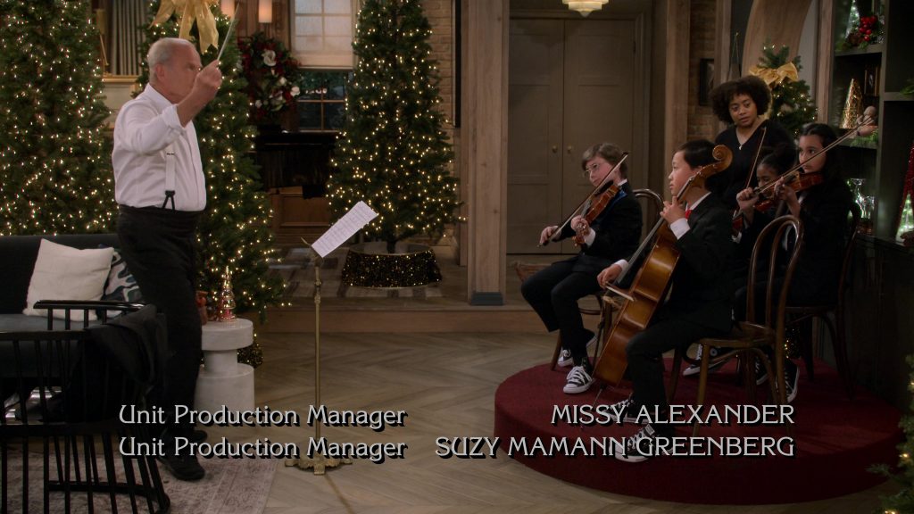 Converse Black Shoes in Frasier S01E10 “Reindeer Games” (2023) (Image 8)