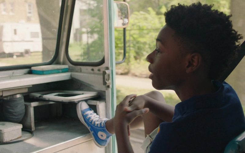 Converse Blue Hi Top Shoes in The Chi – Season 2, Episode 3, “Past Due” (2019) (Image 1)