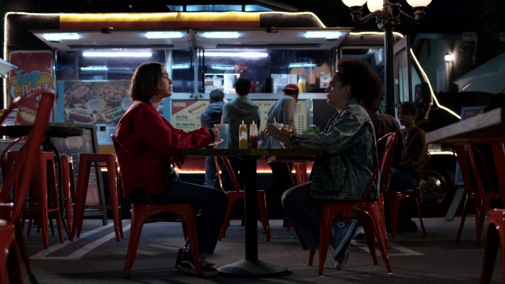 Converse Blue Shoes Worn by Actress in Atypical S04E09 “Player's Ball” (2021) (Image 1)