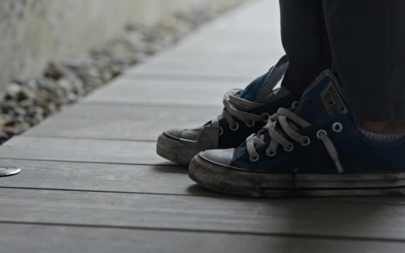 Converse Blue Shoes Worn by Jearnest Corchado as Marisol Rosado in Little America Season 1 Episode 2 “The Jaguar” (2020) (Image 1)