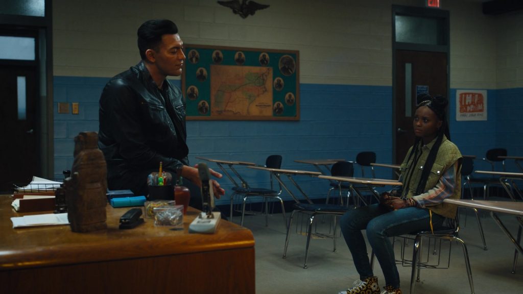 Converse Chuck Taylor All Star Hi Sunflower Sneakers of Kaci Walfall in Naomi S01E04 “Enigma” (2022) (Image 2)