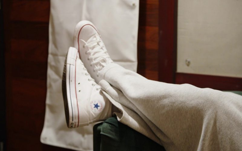 Converse Chuck Taylor All Star Malden Street mid-top sneakers featuring classic red and blue sole stripes in Summer House S10E17 “Reunion Part 1” (2026) (Image 1)