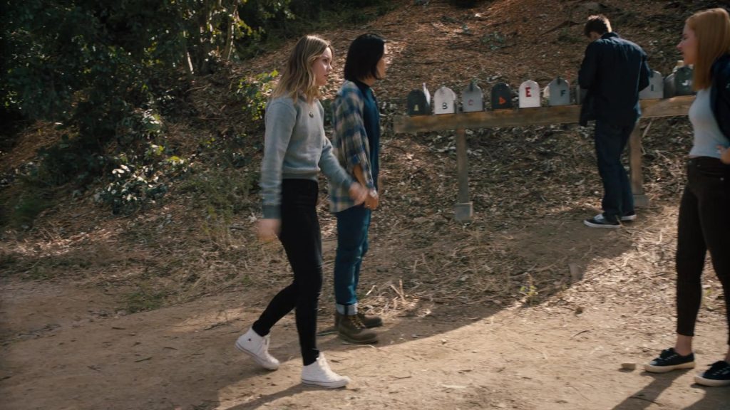 Converse High Top All White Shoes Worn by Liana Liberato as McKenna Brady in Light as a Feather – Season 2 Episode 12 … Hungry Like a Wolf (2019) (Image 1)