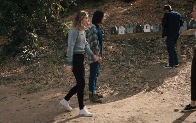 Converse High Top All White Shoes Worn by Liana Liberato as McKenna Brady in Light as a Feather – Season 2 Episode 12 … Hungry Like a Wolf (2019) (Image 1)