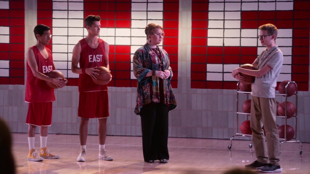 Converse High Top Orange Shoes Worn by Frankie Rodriguez as Carlos in High School Musical - The Musical - The Series Season 1 Episode 10 “Act Two - The Sing-Along” (2020) (Image 1)