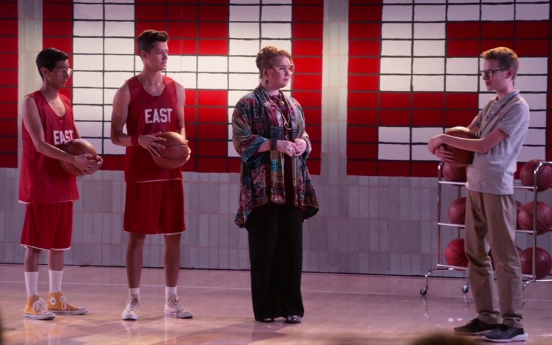 Converse High Top Orange Shoes Worn by Frankie Rodriguez as Carlos in High School Musical - The Musical - The Series Season 1 Episode 10 “Act Two - The Sing-Along” (2020) (Image 1)