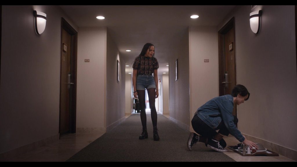 Converse High Top Sneakers Worn by Brianna Hildebrand as Elodie Davis in Trinkets S02E06 “Ocean's 11th Grade” (2020) (Image 1)