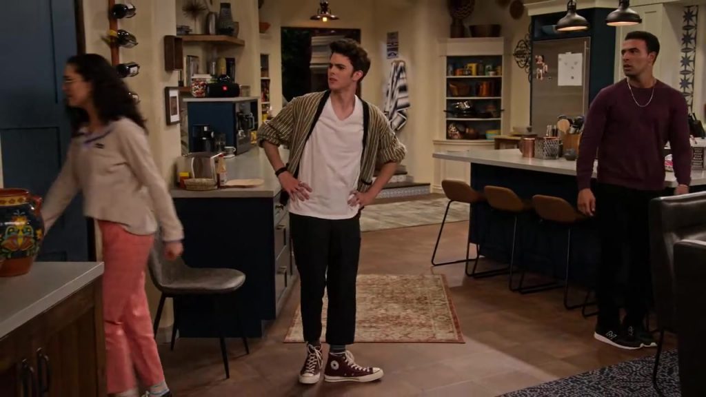 Converse High Top Sneakers Worn by Reed Horstmann as Stick Goldstein in The Expanding Universe of Ashley Garcia Season 1 Episode 3 “Haptics” (2020) (Image 1)