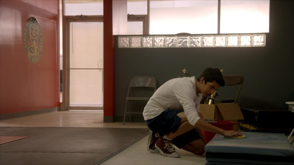Converse High Top Sneakers of Xolo Maridueña as Miguel Diaz in Cobra Kai S01E02 “Strike First” (2018) (Image 1)