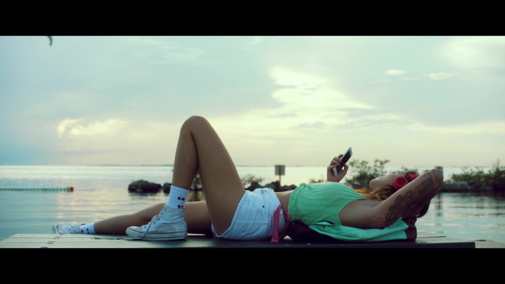 Converse High Tops White Shoes Worn by Bella Thorne as Arielle Summers in Infamous (2020) (Image 1)