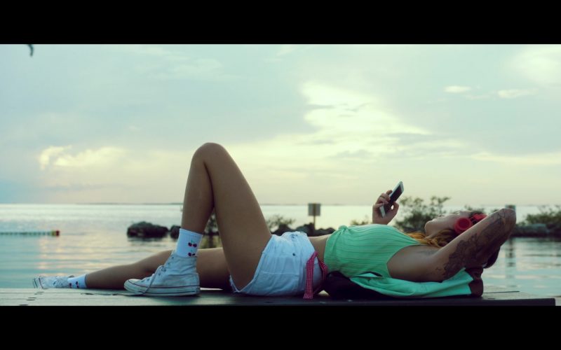 Converse High Tops White Shoes Worn by Bella Thorne as Arielle Summers in Infamous (2020) (Image 1)