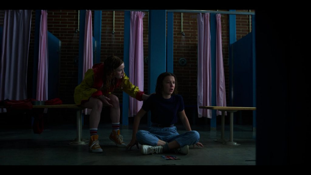Converse Orange High Top Sneakers Worn by Sadie Sink as Maxine ‘Max' Mayfield in Stranger Things – Season 3, Episode 3, “The Case of the Missing Lifeguard” (2019) (Image 2)