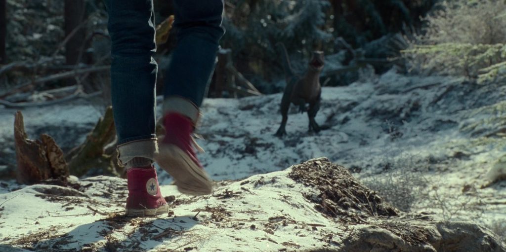 Converse Red Hi Sneakers Worn by Isabella Sermon as Maisie Lockwood in Jurassic World Dominion (2022) (Image 2)