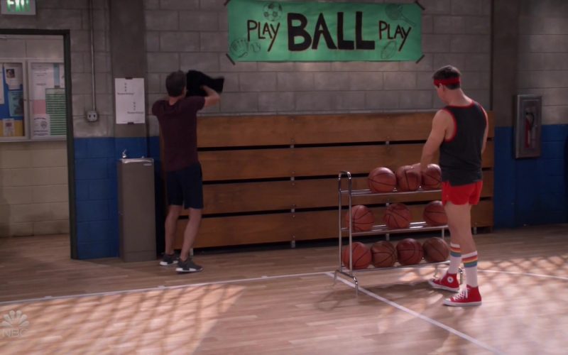 Converse Red Shoes Worn by Sean Hayes as Jack McFarland in Will & Grace Season 11 Episode 2 “Pappa Mia” (2019) (Image 1)