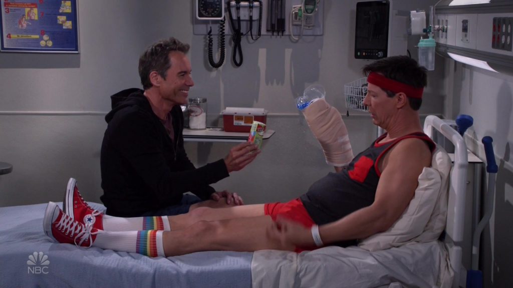 Converse Red Shoes Worn by Sean Hayes as Jack McFarland in Will & Grace Season 11 Episode 2 “Pappa Mia” (2019) (Image 6)