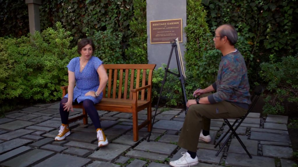 Converse Run Star Hike High Top Yellow Shoes of Mayim Bialik in Call Me Kat S01E02 “Double Date” (2021) (Image 2)