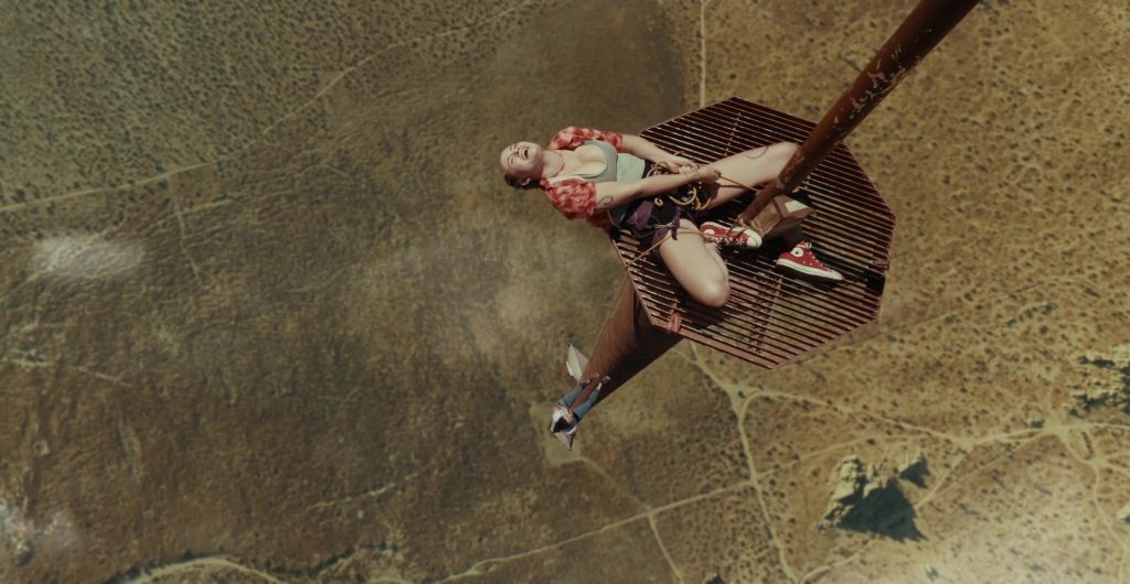 Converse Sneakers of Virginia Gardner as Shiloh Hunter in Fall (2022) (Image 3)