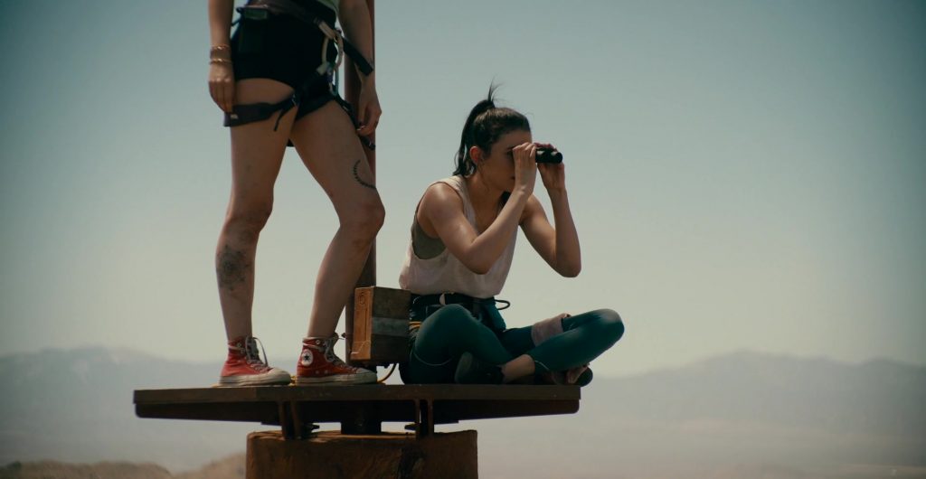 Converse Sneakers of Virginia Gardner as Shiloh Hunter in Fall (2022) (Image 4)