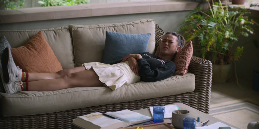 Converse White Hi Sneakers Worn by Lukita Maxwell as Alice in Shrinking S01E03 “Fifteen Minutes” (2023) (Image 1)