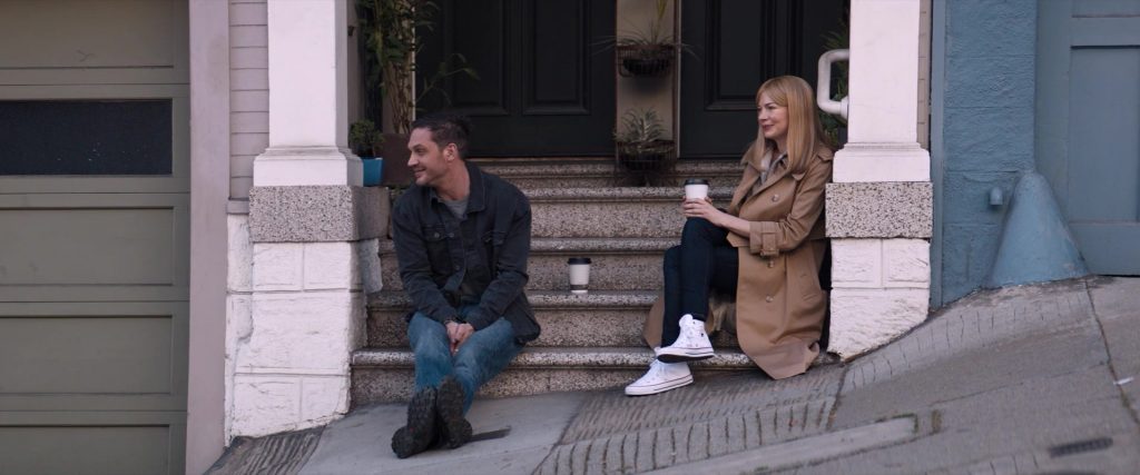 Converse White High Top Shoes Worn by Michelle Williams in Venom (2018) (Image 2)