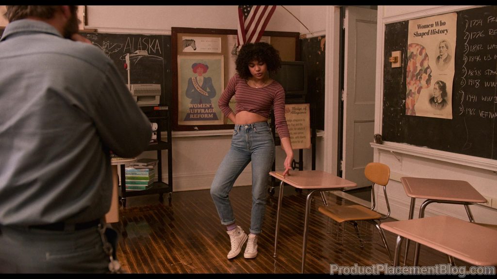 Converse White High Top Shoes Worn by Sofia Bryant as Dina in I Am Not Okay with This S01E05 “Another Day in Paradise” (2020) (Image 1)