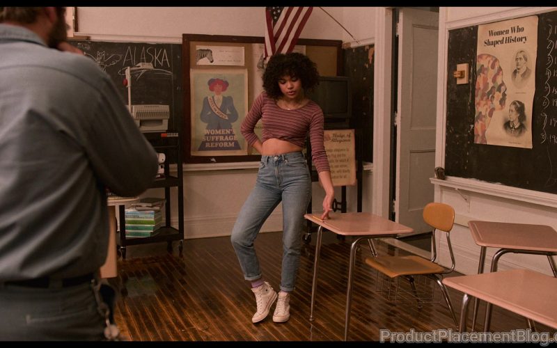 Converse White High Top Shoes Worn by Sofia Bryant as Dina in I Am Not Okay with This S01E05 “Another Day in Paradise” (2020) (Image 1)
