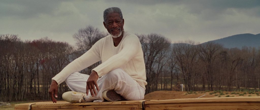 Converse White Sneakers Worn by Morgan Freeman (God) in Evan Almighty (2007) (Image 2)