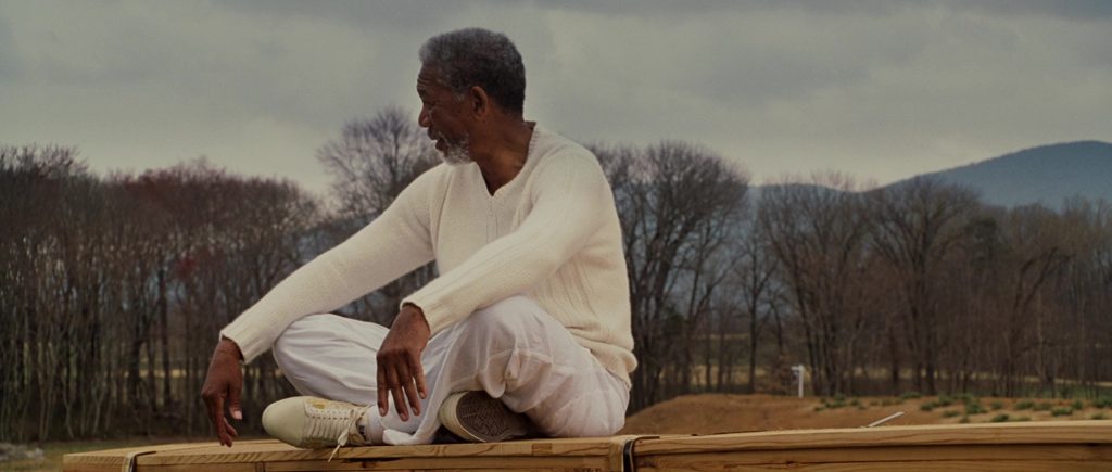 Converse White Sneakers Worn by Morgan Freeman (God) in Evan Almighty (2007) (Image 4)