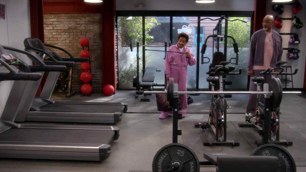 Cybex, Adidas Tracksuit and Shoes in The Upshaws S07E03 “Gone Awry” (2026) (Image 1)