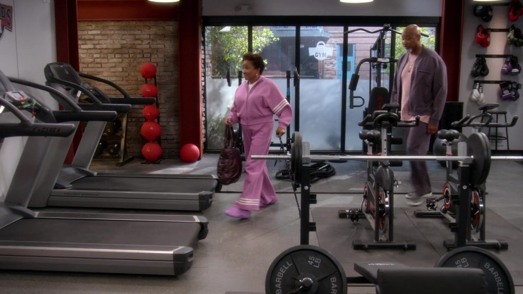Cybex, Adidas Tracksuit and Shoes in The Upshaws S07E03 “Gone Awry” (2026) (Image 4)