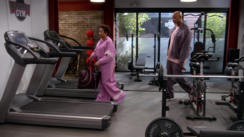 Cybex, Adidas Tracksuit and Shoes in The Upshaws S07E03 “Gone Awry” (2026) (Image 5)