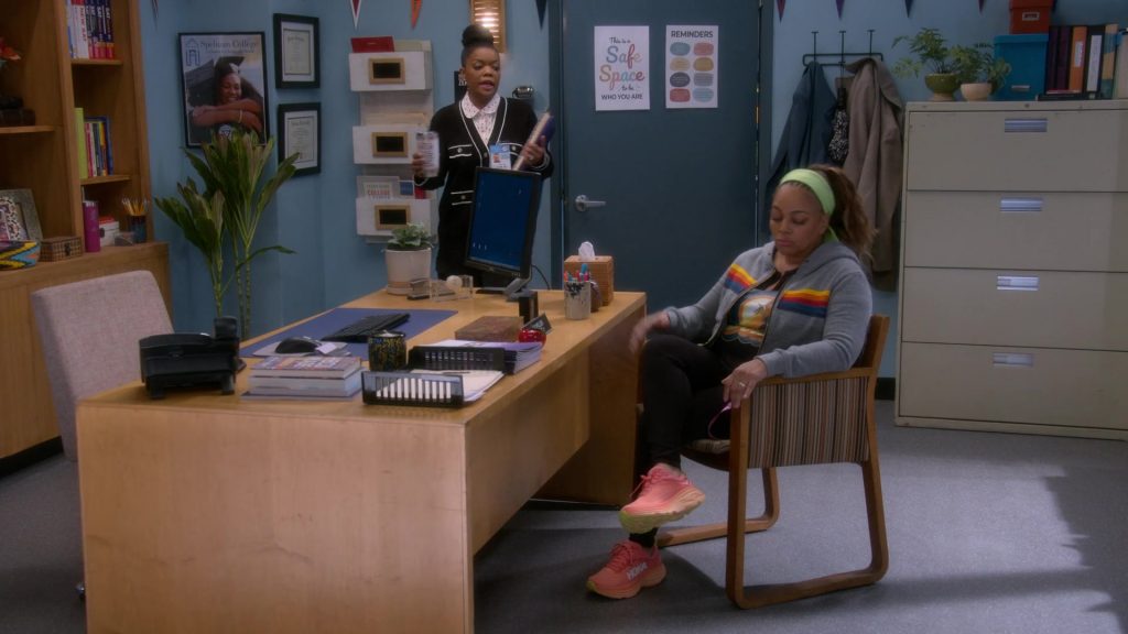 Dell Monitor and Hoka Shoes in The Upshaws S06E01 “Gone, But…” (2025) (Image 2)