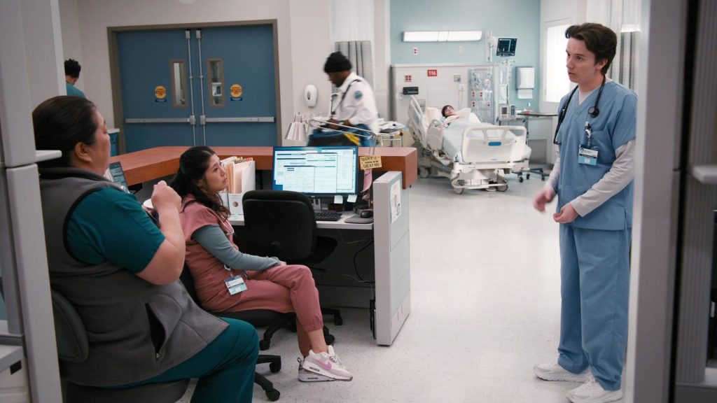 Dell Monitor and Nike Sneakers in St. Denis Medical S01E02 “A Very Robust Personal Life” (2024) (Image 2)