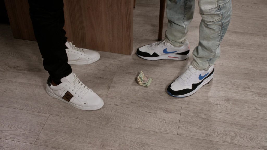 Fendi Sneakers Worn by Marcus Scribner as Andre Johnson Jr. & Nike Shoes Worn by Anthony Anderson as Andre Johnson in Black-ish – Season 6, Episode 2, Every Day I'm Struggling (2019) (Image 1)