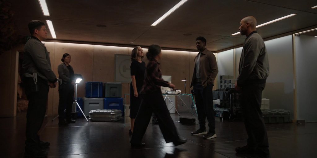 Ferragamo Cosma Sock high-top sneakers in For All Mankind S05E10 “This Land Is Our Land” (2026) (Image 6)