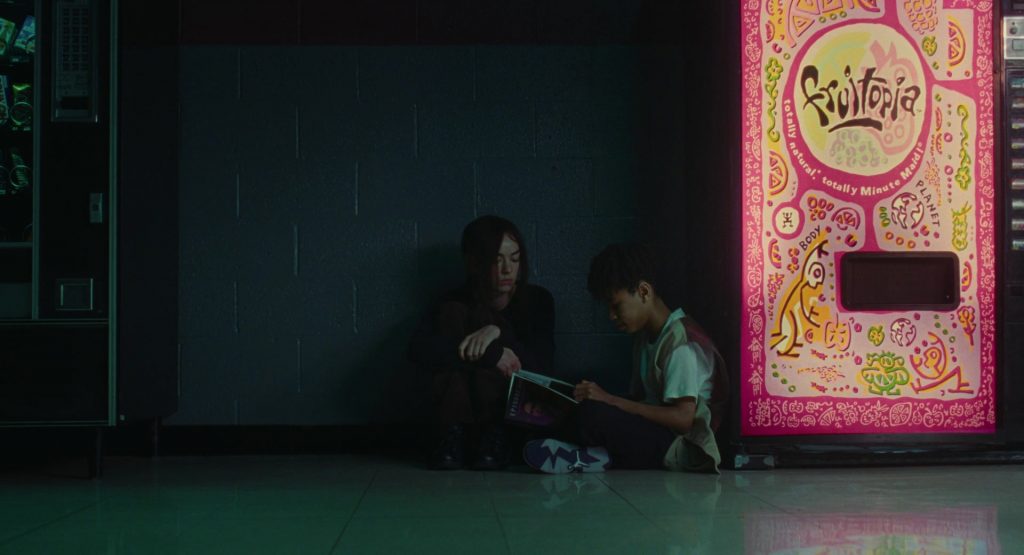 Fruitopia Vending Machine and Nike Air Jordan Sneakers in I Saw the TV Glow (2024) (Image 1)