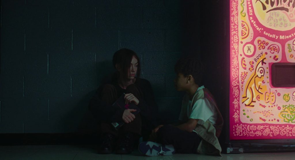 Fruitopia Vending Machine and Nike Air Jordan Sneakers in I Saw the TV Glow (2024) (Image 12)