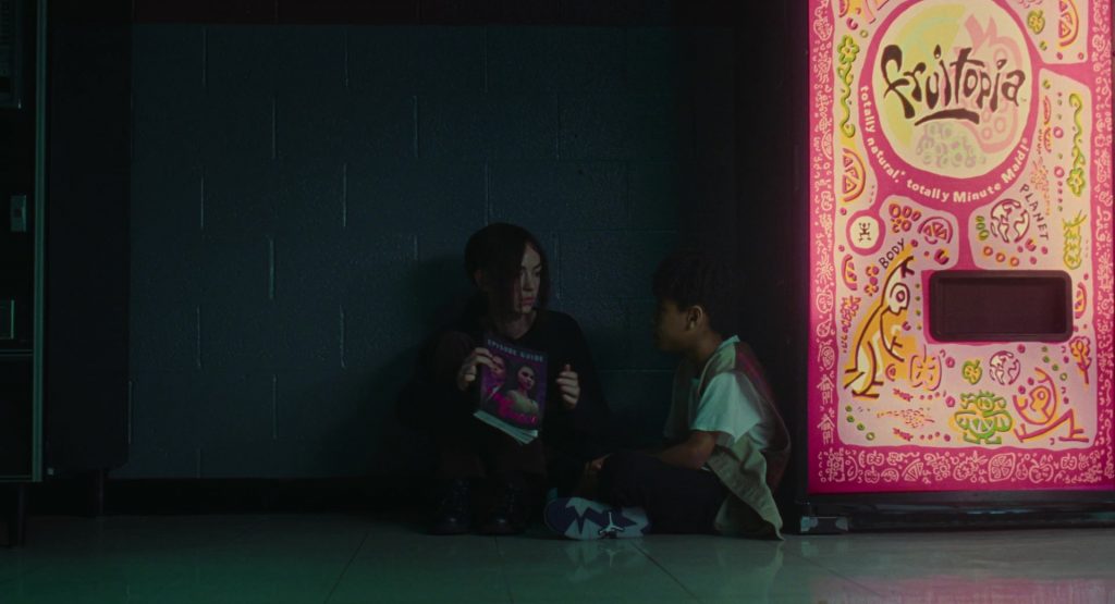 Fruitopia Vending Machine and Nike Air Jordan Sneakers in I Saw the TV Glow (2024) (Image 7)