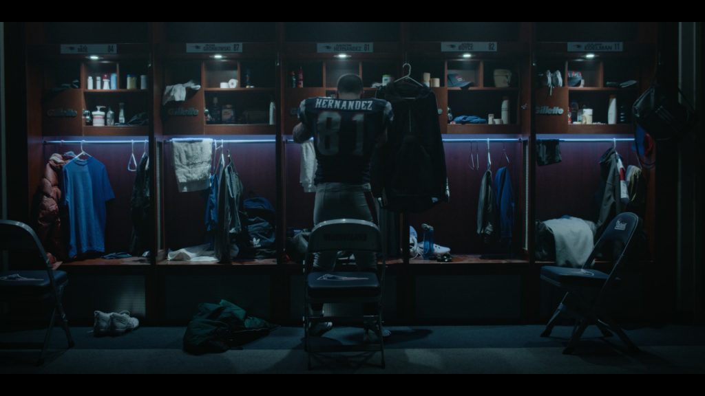 Gillette, Nike Shoes and Adidas Backpack in American Sports Story S01E10 “Who Killed Aaron Hernandez” (2024) (Image 3)