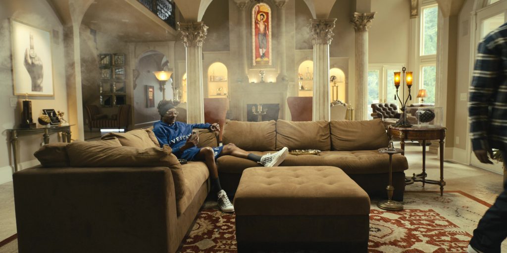 Givenchy Blue Hoodie and Dior Sneakers Worn by Snoop Dogg as Jaycen Jennings in The Underdoggs (2024) (Image 4)