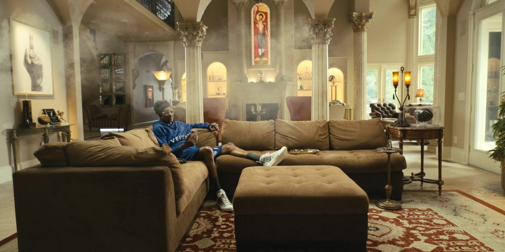 Givenchy Blue Hoodie and Dior Sneakers Worn by Snoop Dogg as Jaycen Jennings in The Underdoggs (2024) (Image 5)