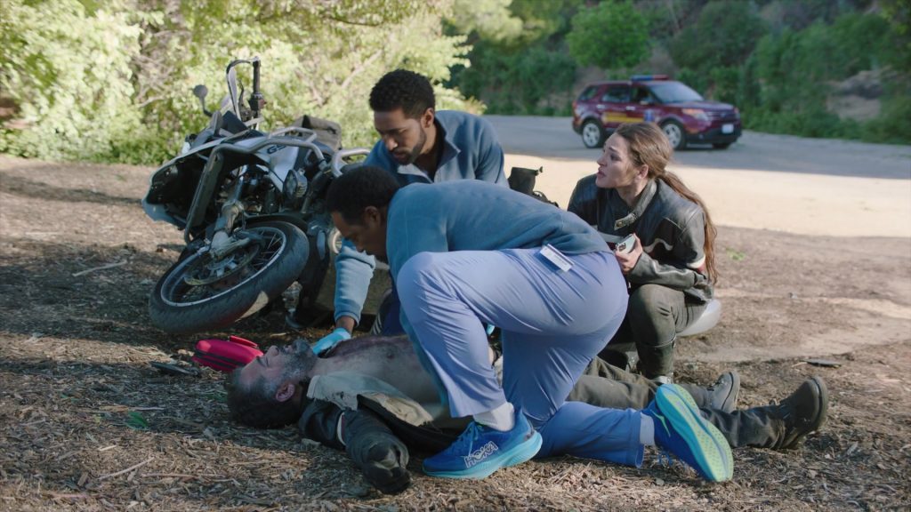 Hoka Sneakers in Greys Anatomy S21E10 “Jump (for My Love)” (2025) (Image 1)