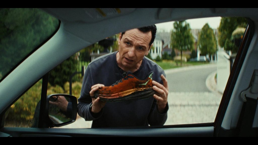 Hoka Stinson 7 trail running shoe in The Beast in Me S01E02 “Just Don't Want to Be Lonely” (2025) (Image 1)