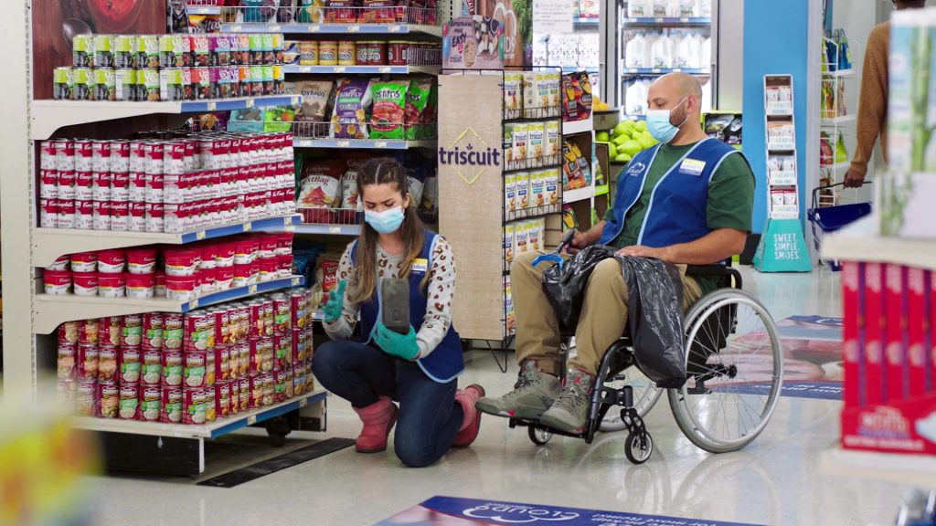 Jordan 5 (Nike) Retro Camo Sneakers of Colton Dunn as Garrett in Superstore S06E04 “Prize Wheel” (2020) (Image 2)