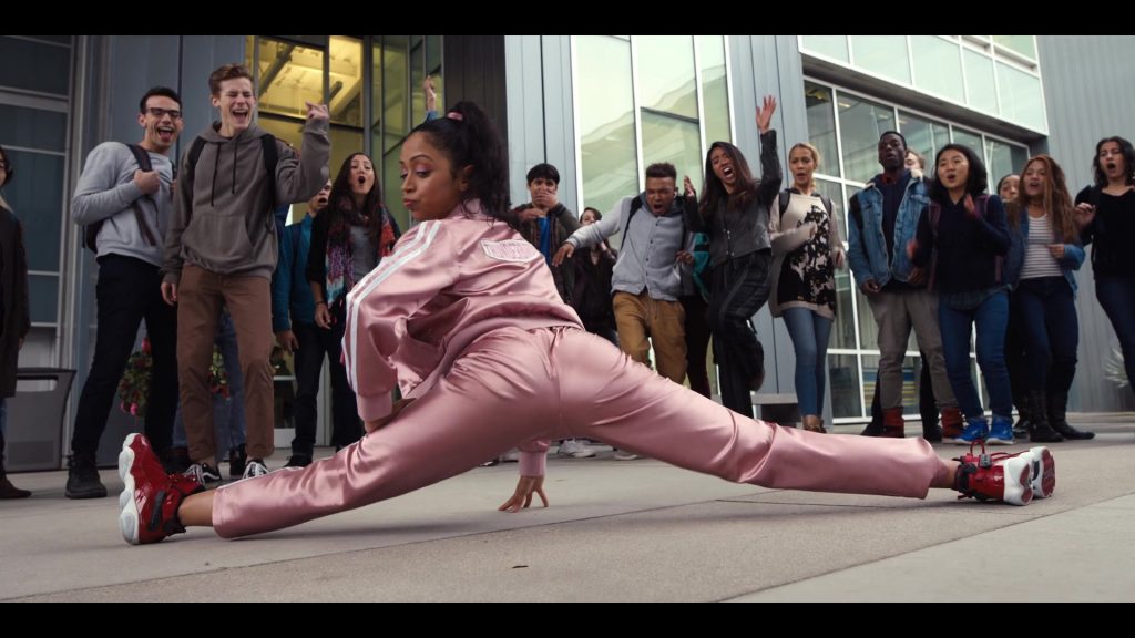 Jordan 6 Red High Top Sneakers of Liza Koshy in Work It (2020) (Image 1)
