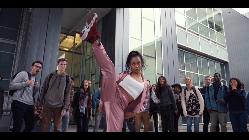 Jordan 6 Red High Top Sneakers of Liza Koshy in Work It (2020) (Image 2)