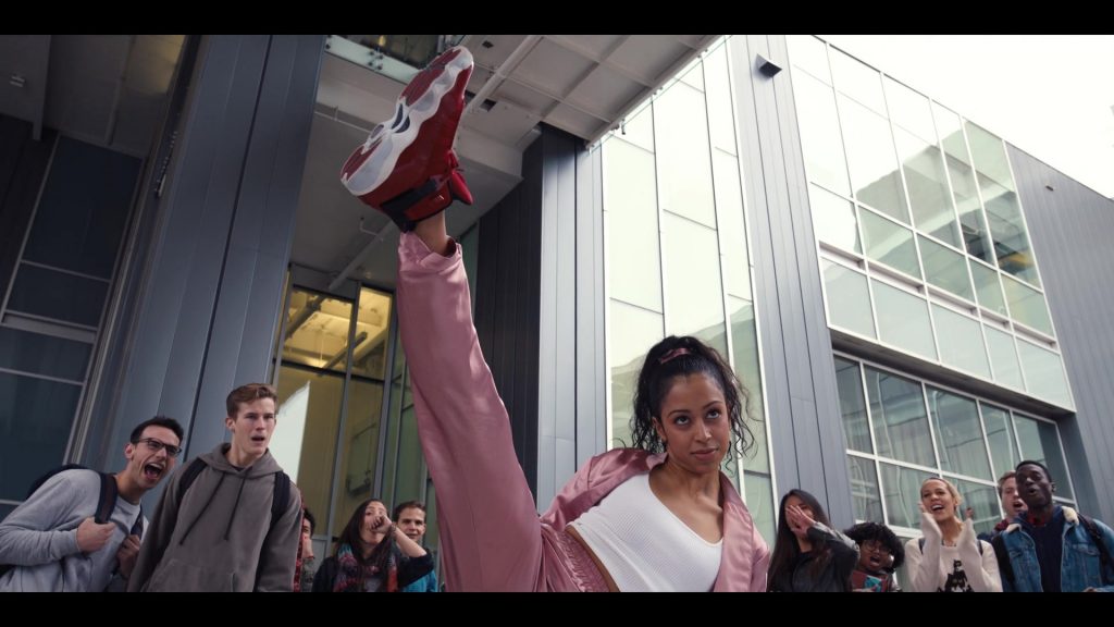 Jordan 6 Red High Top Sneakers of Liza Koshy in Work It (2020) (Image 3)